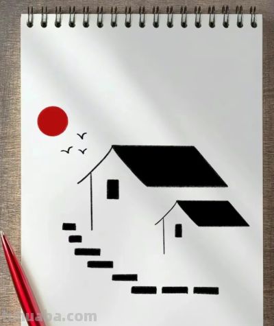 （三十六）只需四步，你也会的古风建筑简笔画，喜欢收藏 - 图画吧TUHUABA