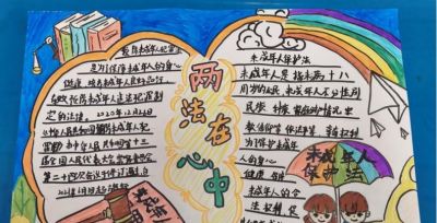宜宾市南溪区林丰学校举办“两法进校园”手抄报比赛 - 图画吧TUHUABA