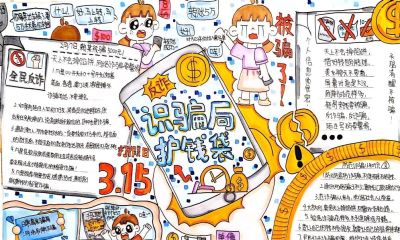 金育工程丨“财思妙想”中小学生绘画、手抄报、视频创作大赛部分获奖作品展示（手抄报类） - 图画吧TUHUABA