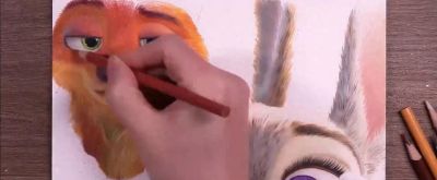 彩铅手绘《疯狂动物城2》朱迪和尼克 #画画