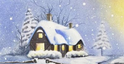 彩铅画：雪季🌨️ - 图画吧TUHUABA