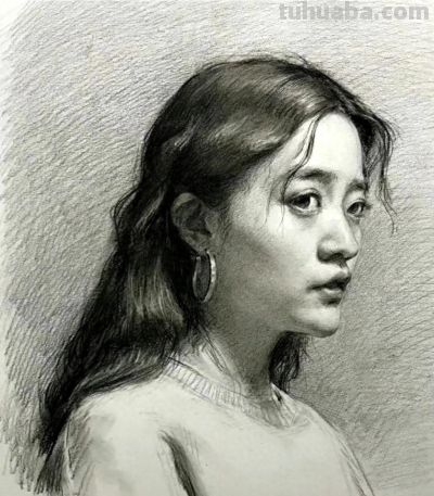 顶尖美术学院保送生夏理佳人物肖像素描速写作品欣赏 - 顶尖美术学院保送生夏理佳人物肖像素描速写作品欣赏 - 图画吧TUHUABA