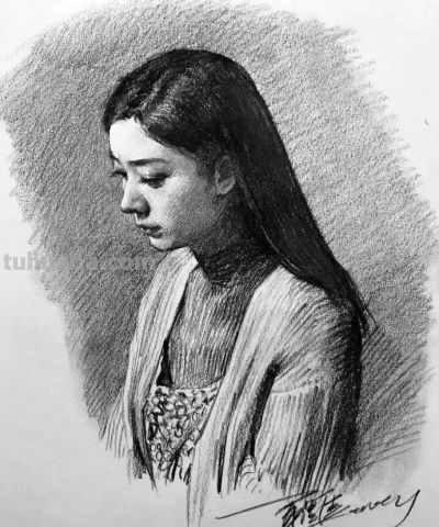 顶尖美术学院保送生夏理佳人物肖像素描速写作品欣赏 - 顶尖美术学院保送生夏理佳人物肖像素描速写作品欣赏 - 图画吧TUHUABA