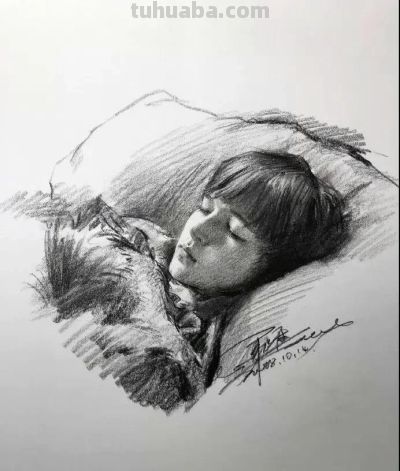 顶尖美术学院保送生夏理佳人物肖像素描速写作品欣赏 - 顶尖美术学院保送生夏理佳人物肖像素描速写作品欣赏 - 图画吧TUHUABA