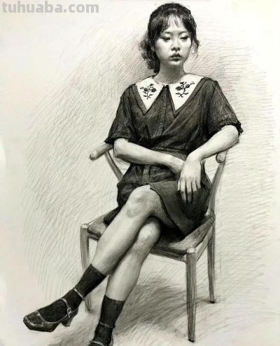 顶尖美术学院保送生夏理佳人物肖像素描速写作品欣赏 - 顶尖美术学院保送生夏理佳人物肖像素描速写作品欣赏 - 图画吧TUHUABA