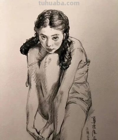 顶尖美术学院保送生夏理佳人物肖像素描速写作品欣赏 - 顶尖美术学院保送生夏理佳人物肖像素描速写作品欣赏 - 图画吧TUHUABA