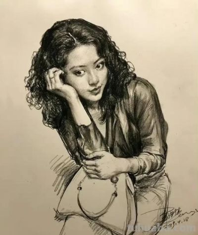 顶尖美术学院保送生夏理佳人物肖像素描速写作品欣赏 - 顶尖美术学院保送生夏理佳人物肖像素描速写作品欣赏 - 图画吧TUHUABA