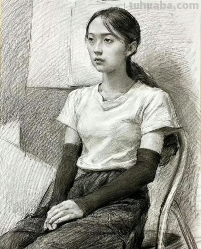 顶尖美术学院保送生夏理佳人物肖像素描速写作品欣赏 - 顶尖美术学院保送生夏理佳人物肖像素描速写作品欣赏 - 图画吧TUHUABA