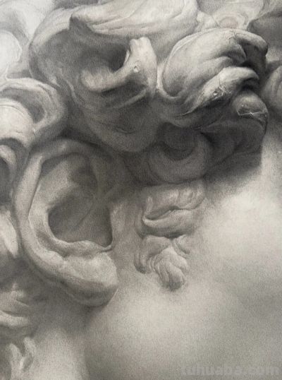 非常细腻真实的大卫石膏像素描，质感太写实，不是照片也不是AI - 图画吧TUHUABA