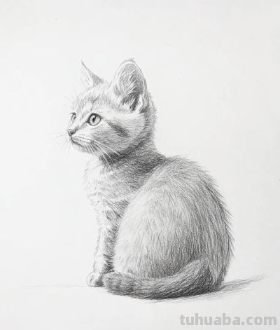 素描速写 猫咪 - 图画吧TUHUABA