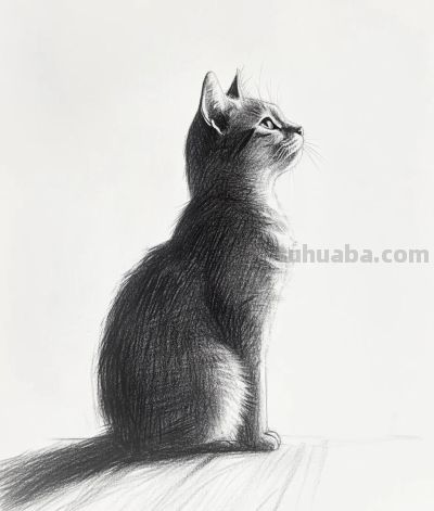 素描速写 猫咪 - 图画吧TUHUABA