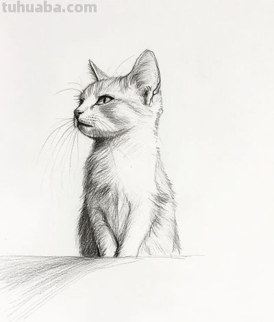 素描速写 猫咪 - 图画吧TUHUABA