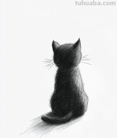 素描速写 猫咪 - 图画吧TUHUABA