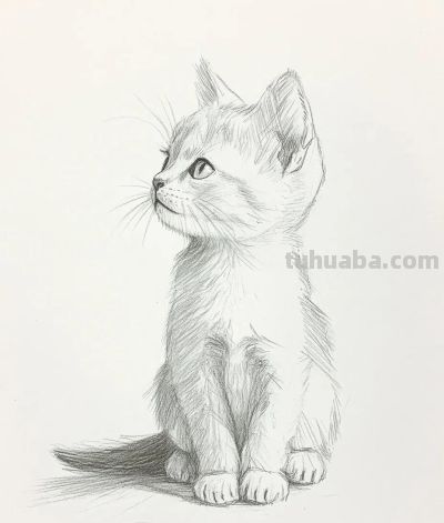 素描速写 猫咪 - 图画吧TUHUABA