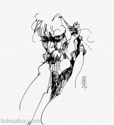 印度速写高手 | 灵魂线性素描 - 图画吧TUHUABA