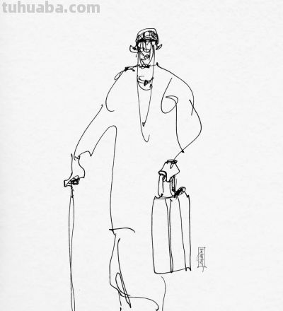 印度速写高手 | 灵魂线性素描 - 图画吧TUHUABA
