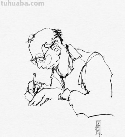 印度速写高手 | 灵魂线性素描 - 图画吧TUHUABA