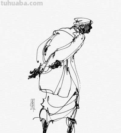 印度速写高手 | 灵魂线性素描 - 图画吧TUHUABA