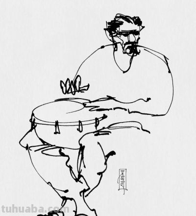 印度速写高手 | 灵魂线性素描 - 图画吧TUHUABA