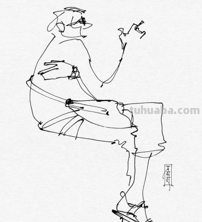 印度速写高手 | 灵魂线性素描 - 图画吧TUHUABA