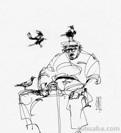 印度速写高手 | 灵魂线性素描 - 图画吧TUHUABA