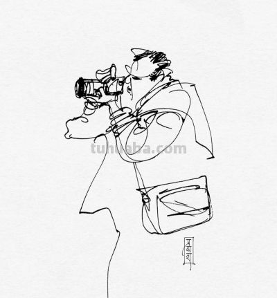 印度速写高手 | 灵魂线性素描 - 图画吧TUHUABA