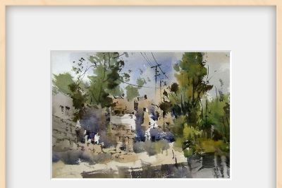 每日一画 | 巷弄深处的时光褶皱：水彩里的乡野呼吸 - 图画吧TUHUABA