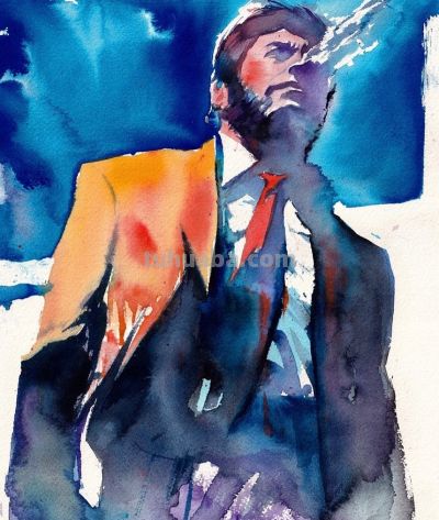 动漫影视人物 水彩插画一组 画师不祥 - 图画吧TUHUABA