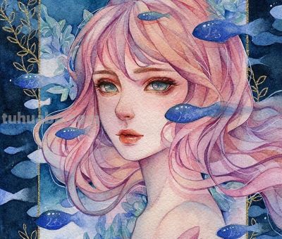 水彩人物 - 图画吧TUHUABA