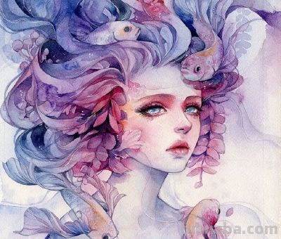 水彩人物 - 图画吧TUHUABA