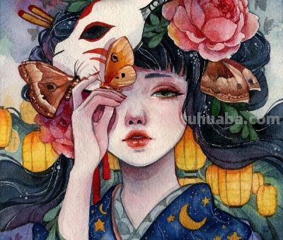 水彩人物 - 图画吧TUHUABA