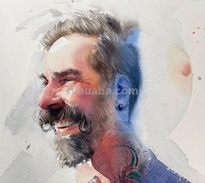 溢彩之美｜水彩画名家尤德斯人物速写作品欣赏 - 图画吧TUHUABA