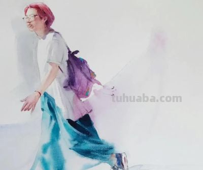 溢彩之美｜水彩画名家尤德斯人物速写作品欣赏 - 图画吧TUHUABA