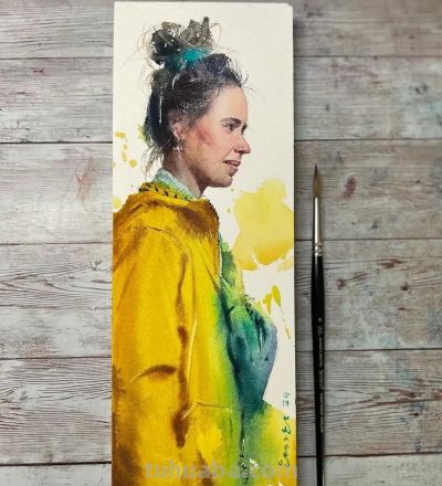 溢彩之美｜水彩画名家尤德斯人物速写作品欣赏 - 图画吧TUHUABA