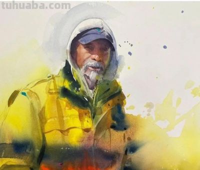 溢彩之美｜水彩画名家尤德斯人物速写作品欣赏 - 图画吧TUHUABA