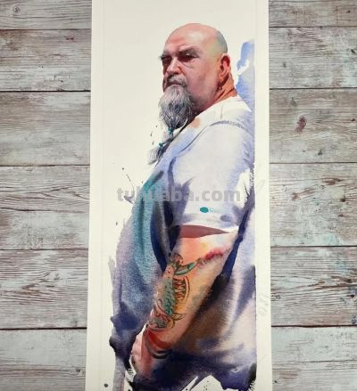 溢彩之美｜水彩画名家尤德斯人物速写作品欣赏 - 图画吧TUHUABA