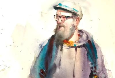 溢彩之美｜水彩画名家尤德斯人物速写作品欣赏 - 图画吧TUHUABA