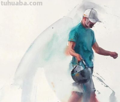 溢彩之美｜水彩画名家尤德斯人物速写作品欣赏 - 图画吧TUHUABA
