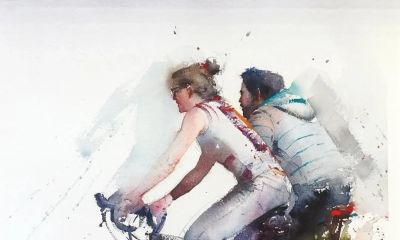 溢彩之美｜水彩画名家尤德斯人物速写作品欣赏 - 图画吧TUHUABA