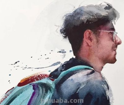 溢彩之美｜水彩画名家尤德斯人物速写作品欣赏 - 图画吧TUHUABA
