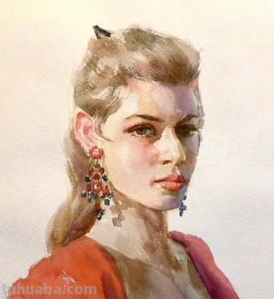 艺术学院画家｜冯卫军水彩画人物作品欣赏 - 图画吧TUHUABA