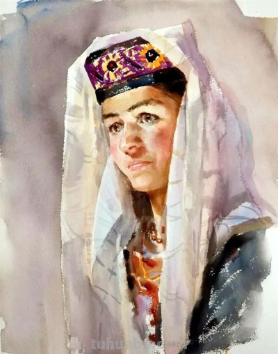 艺术学院画家｜冯卫军水彩画人物作品欣赏 - 图画吧TUHUABA