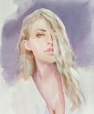 艺术学院画家｜冯卫军水彩画人物作品欣赏 - 图画吧TUHUABA