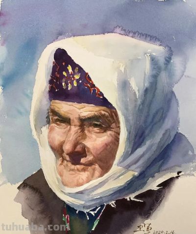 艺术学院画家｜冯卫军水彩画人物作品欣赏 - 图画吧TUHUABA