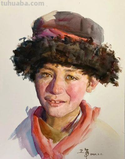 艺术学院画家｜冯卫军水彩画人物作品欣赏 - 图画吧TUHUABA