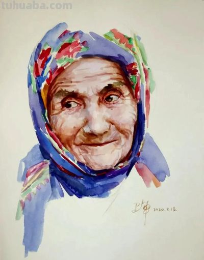 艺术学院画家｜冯卫军水彩画人物作品欣赏 - 图画吧TUHUABA