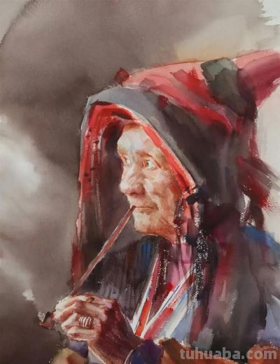 艺术学院画家｜冯卫军水彩画人物作品欣赏 - 图画吧TUHUABA