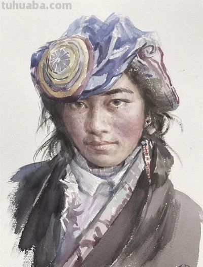 艺术学院画家｜冯卫军水彩画人物作品欣赏 - 图画吧TUHUABA