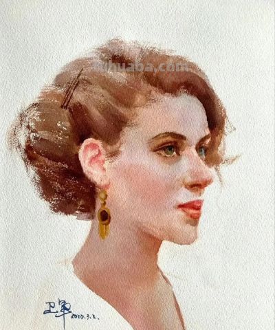 艺术学院画家｜冯卫军水彩画人物作品欣赏 - 图画吧TUHUABA