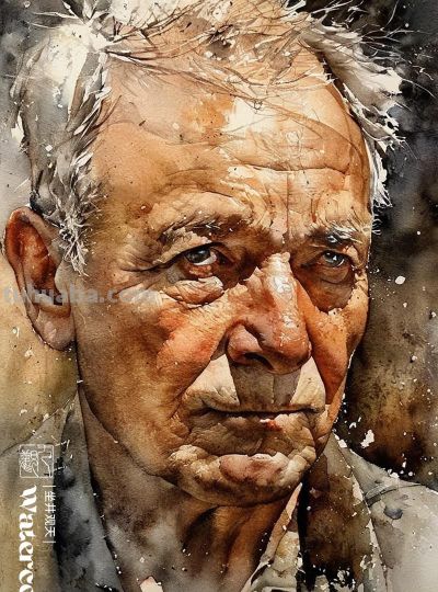 水彩人物肖像 - 图画吧TUHUABA